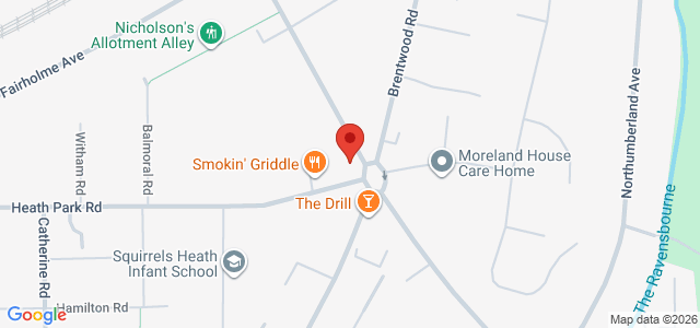 Map showing Time Sushi in Romford